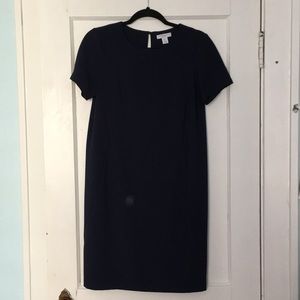 Navy blue, mid length dress